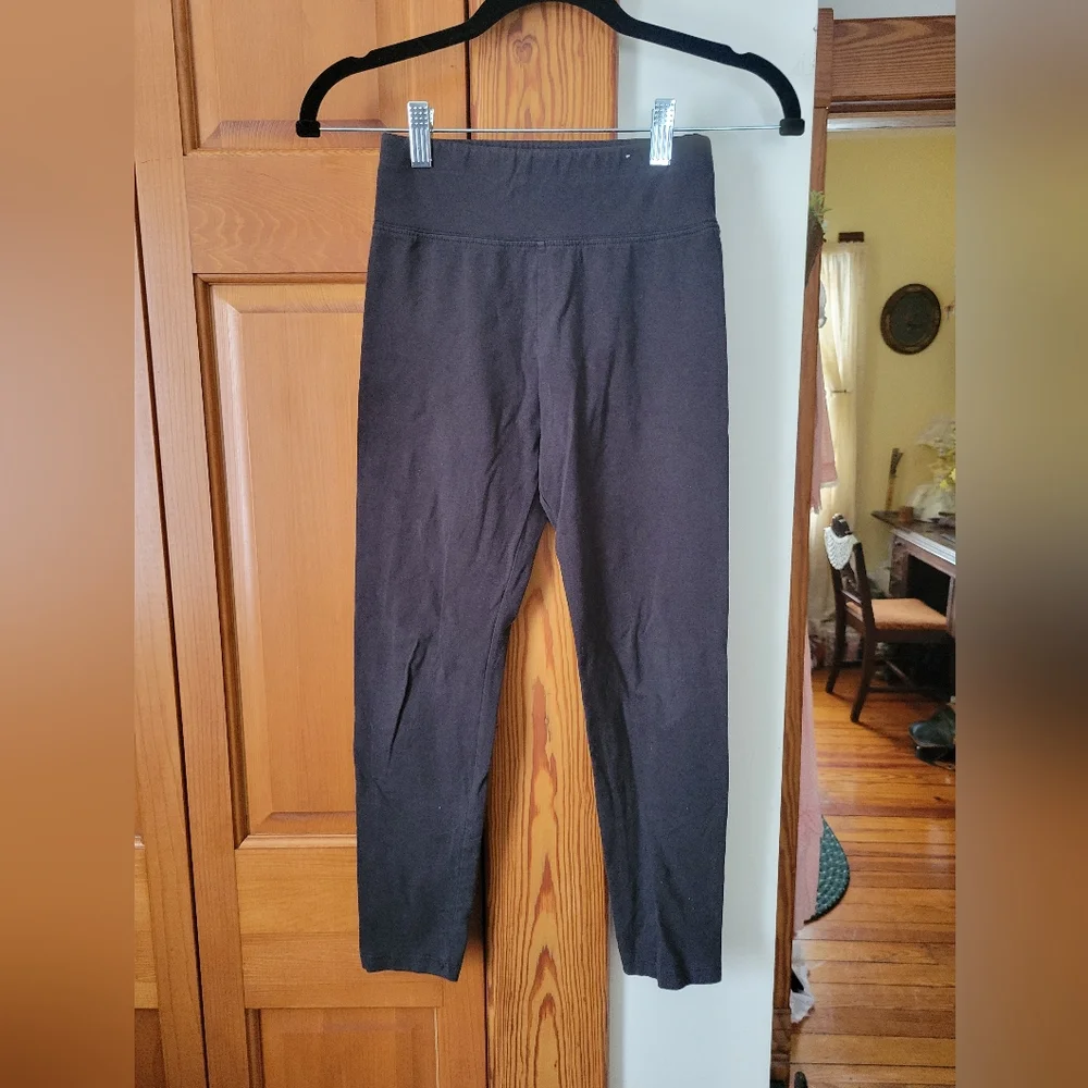 Girls Justice Black Solid Leggings M 10
